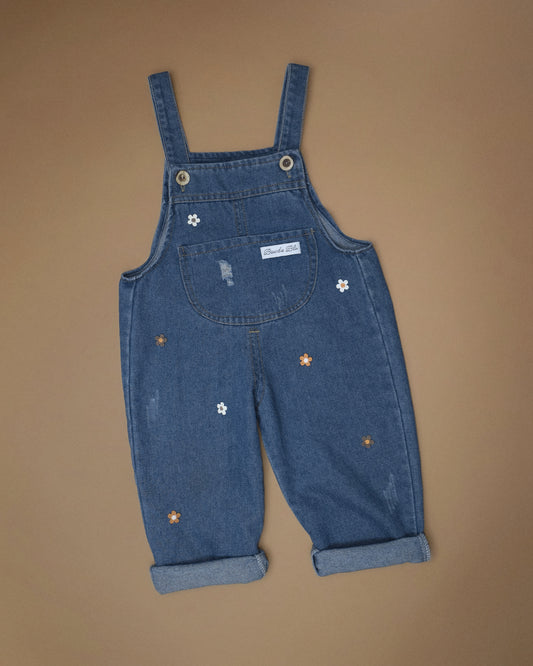 Clay Flower Dungarees